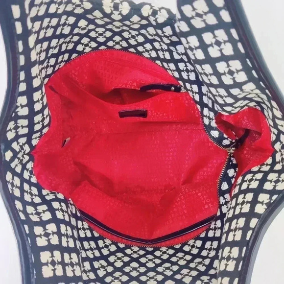 Kate Spade monogram canvas logo square style tote bag - Picture 4 of 15